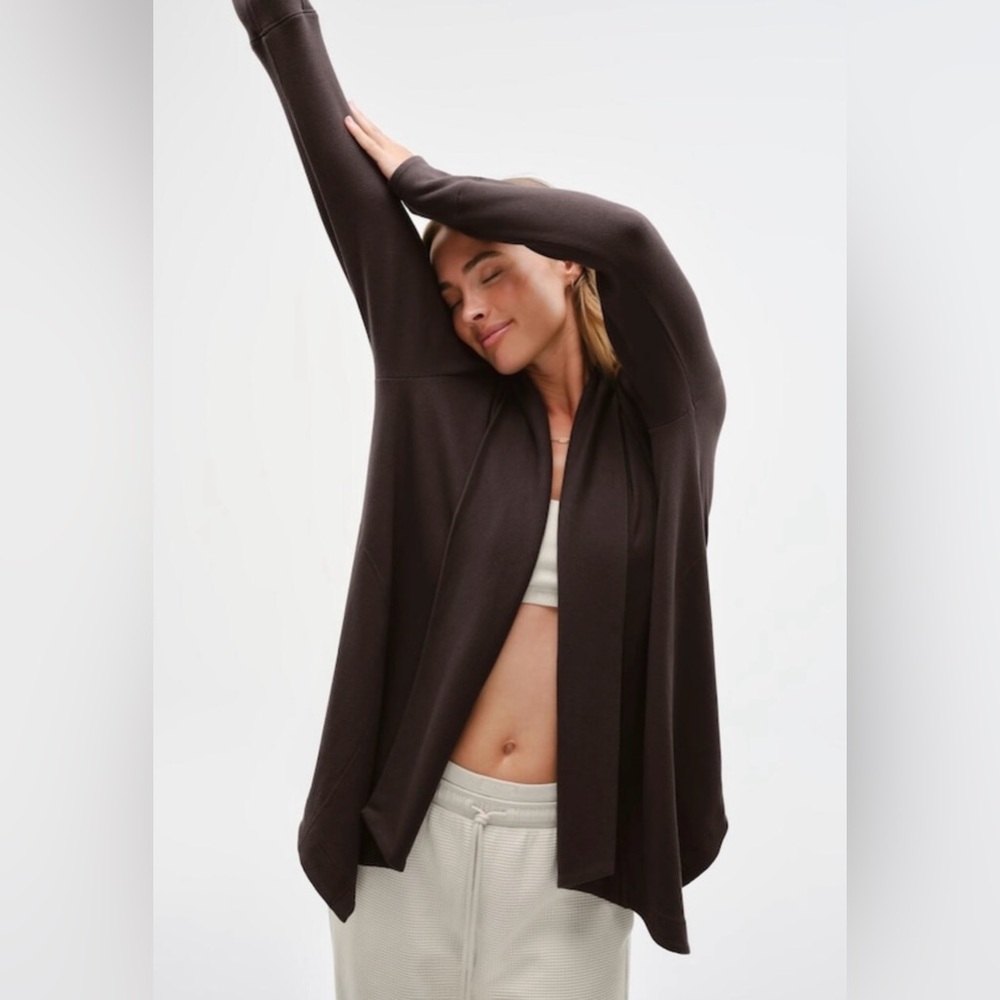 NWT-Athleta Truffle Pranayama Restore Rib Wrap, Large - Picture 2 of 9